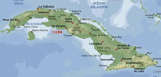 Mapa de Cuba