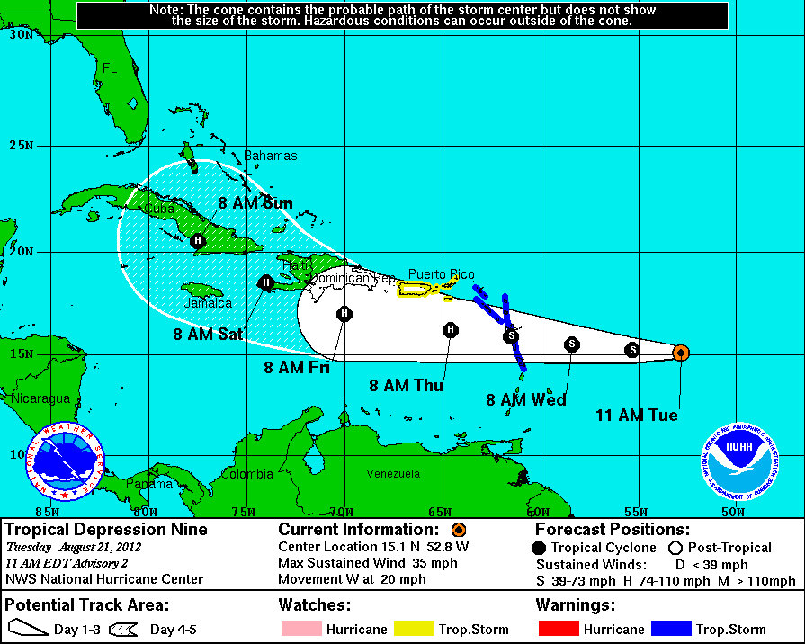 Novena depresión tropical