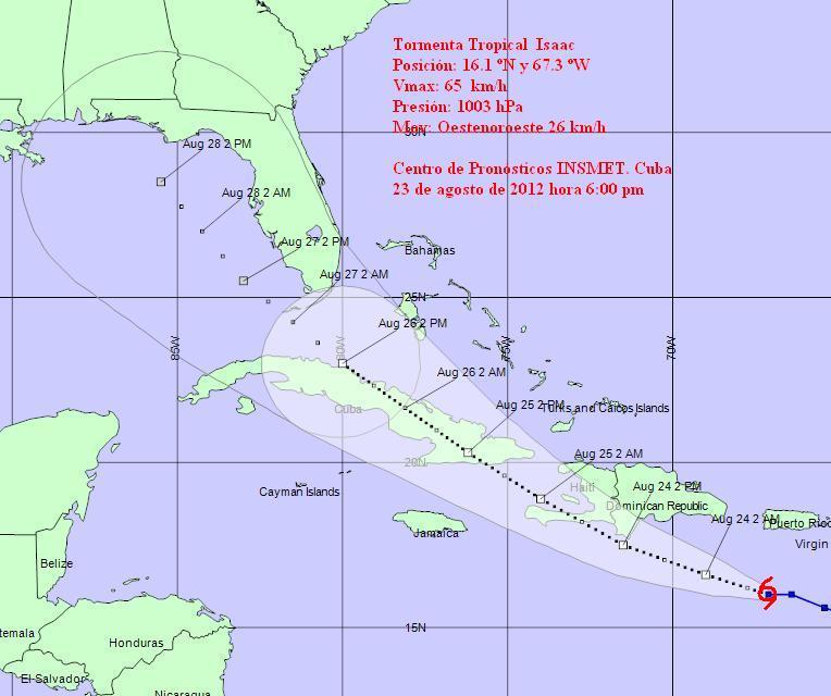 Tropical Isaac: Aviso No.12