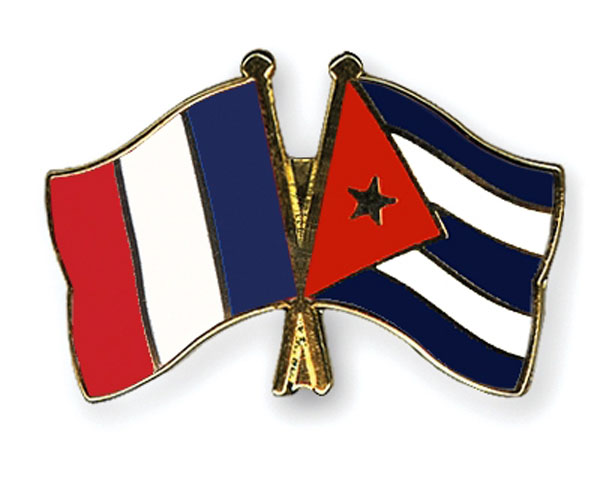 bandera cubana y francesa