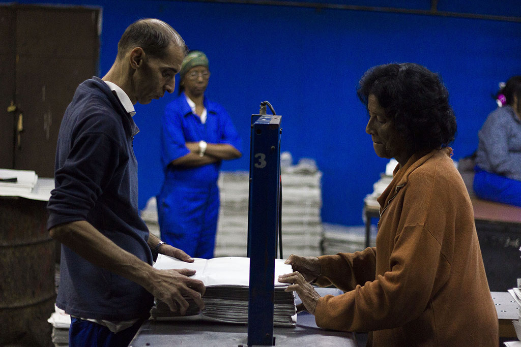 Proceso de producción en el poligráfico 14