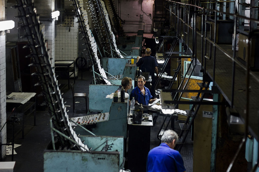 Proceso de producción en el poligráfico 18