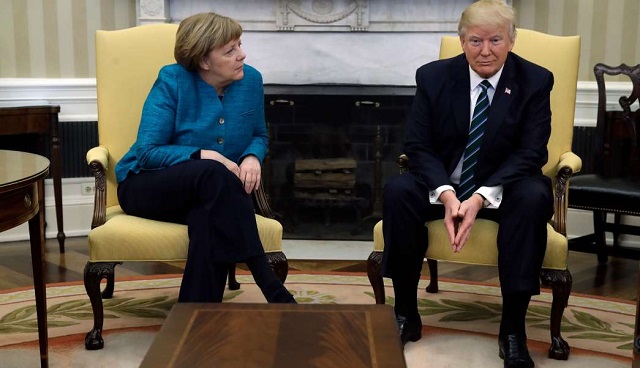 Canciller alemana Angela Merkel-Donald Trump-conversaciones