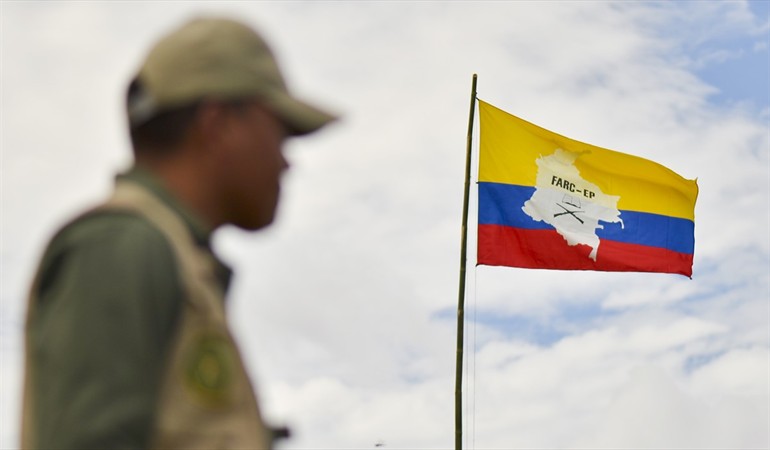 Bandera guerrilero Farc-EP