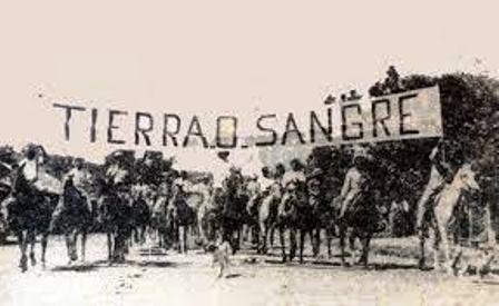 Tierra o sangre, consigna