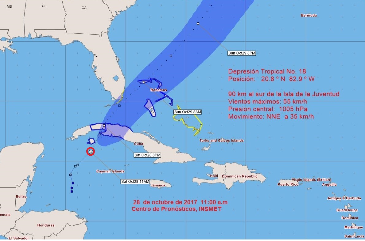 Cono depresion tropical No 1