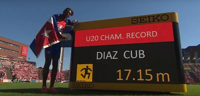 Jordan Díaz-Mundial de Atletismo 20 años-Tampere