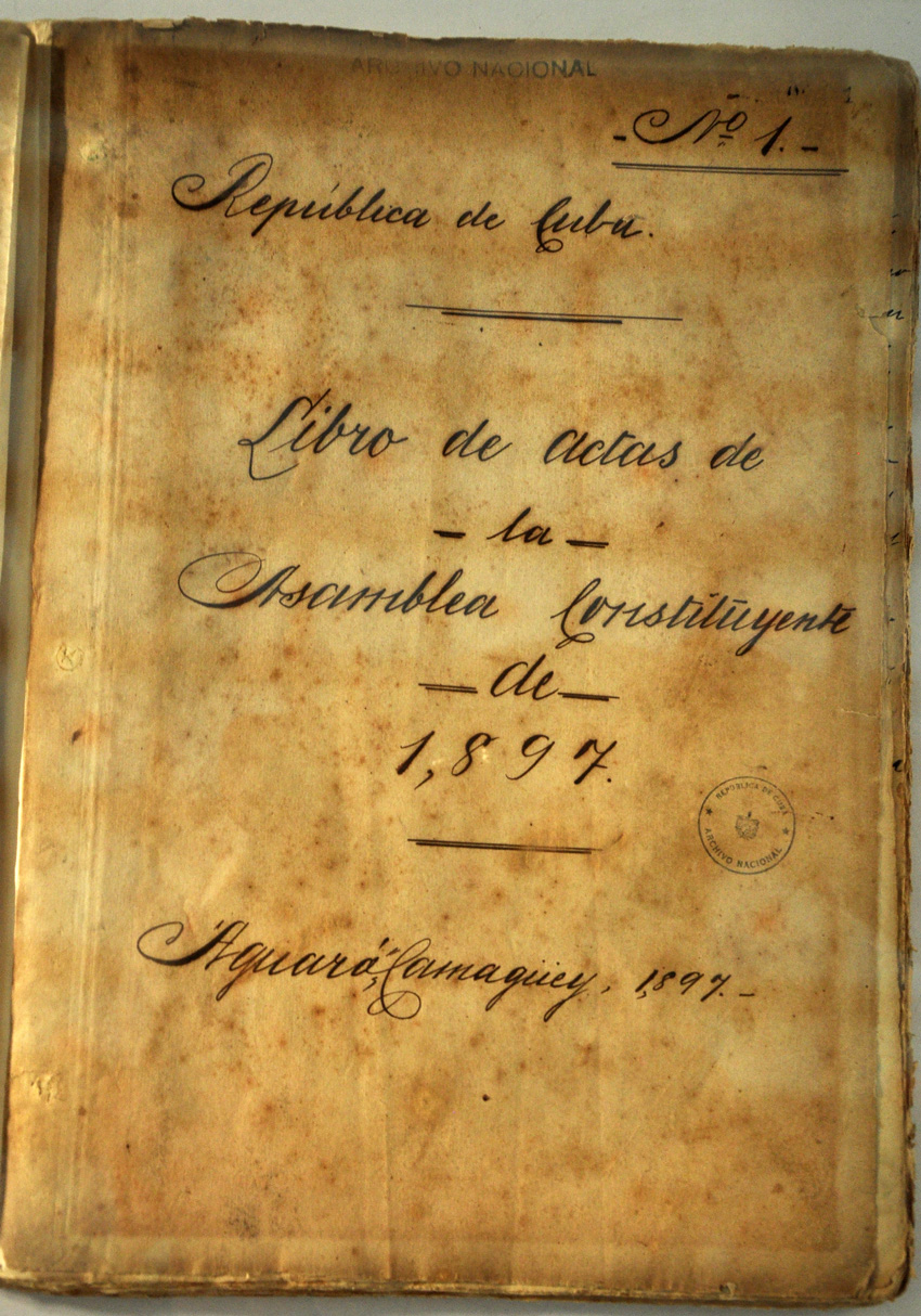 Libro de actas de la Asamblea Constituyente de Jimaguayú