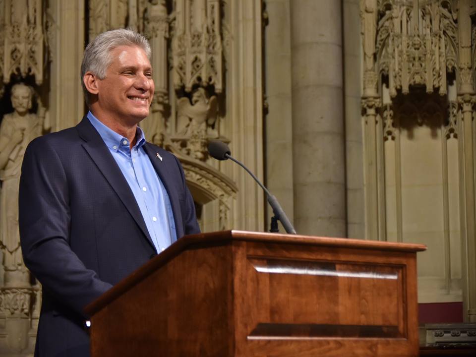 Durante su intervención en la Iglesia Riversade, Harlem.