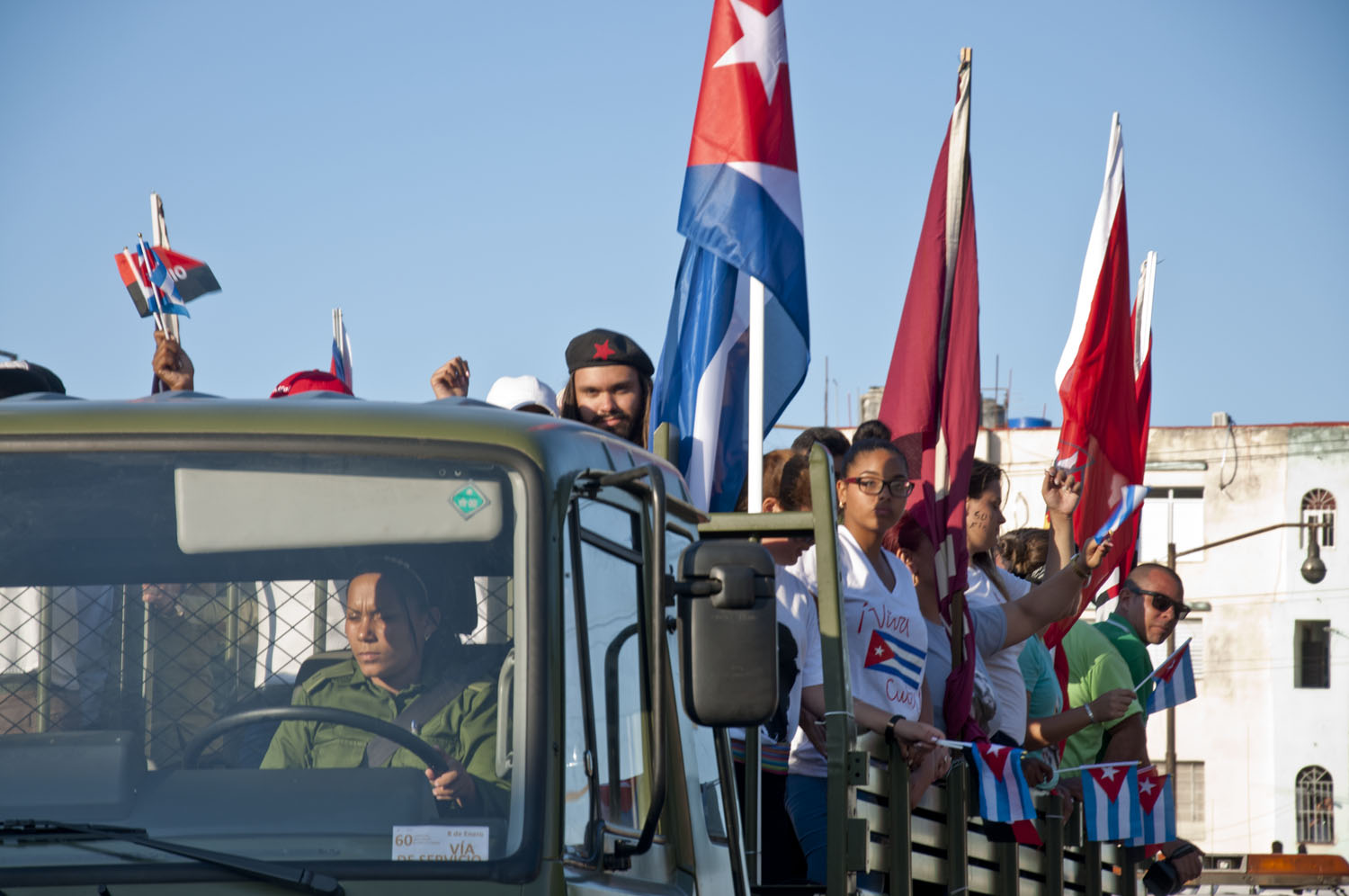 Los jóvenes fueron fieles protagonistas de esta Caravana.