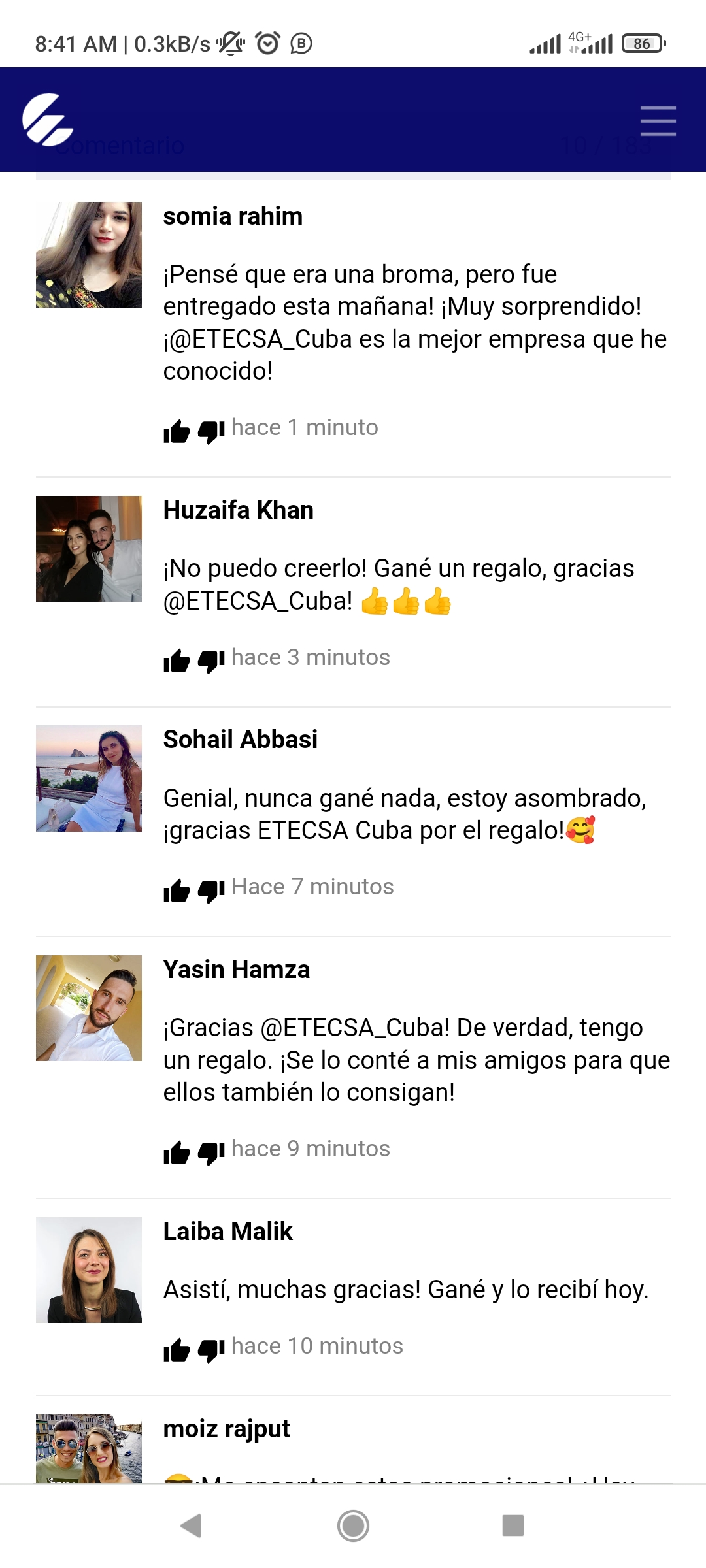 Comentarios Etecsa Fake News