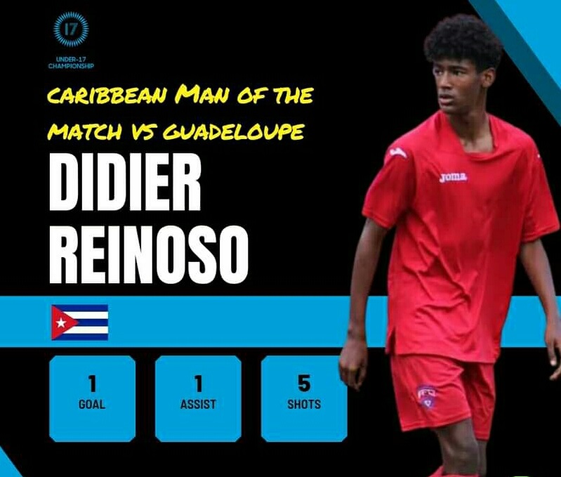 Didier Reinoso, selección cubana sub 17 de fútbol