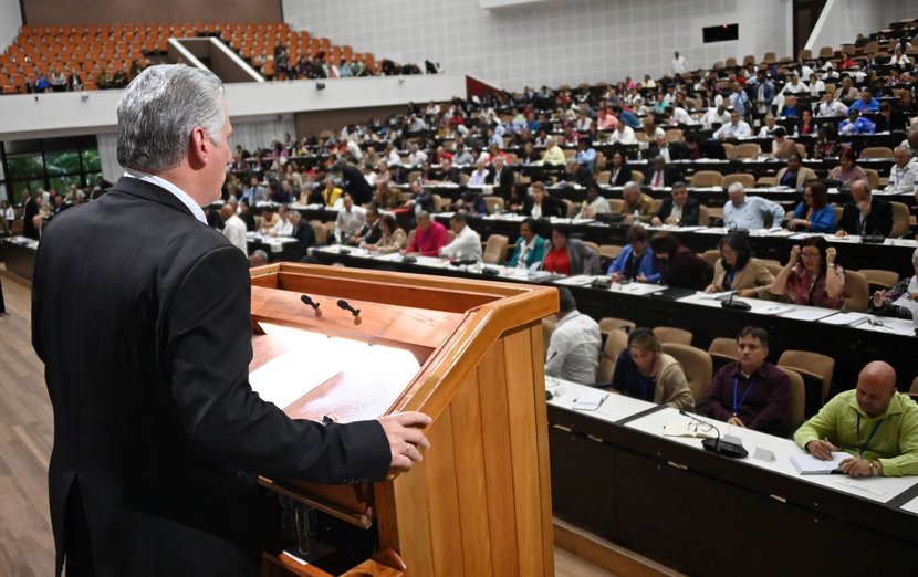 Miguel Díaz-Canel en la clausura de la Asamblea Nacional del Poder Popular, en su X Legislatura