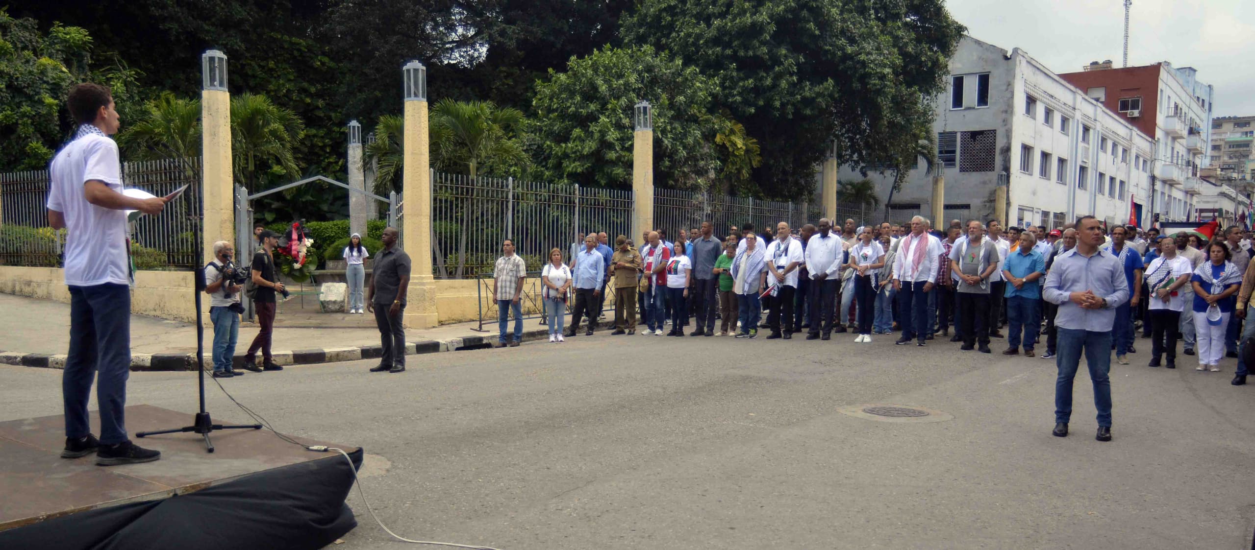 La Habana marcha en solidaridad con Palestina. 