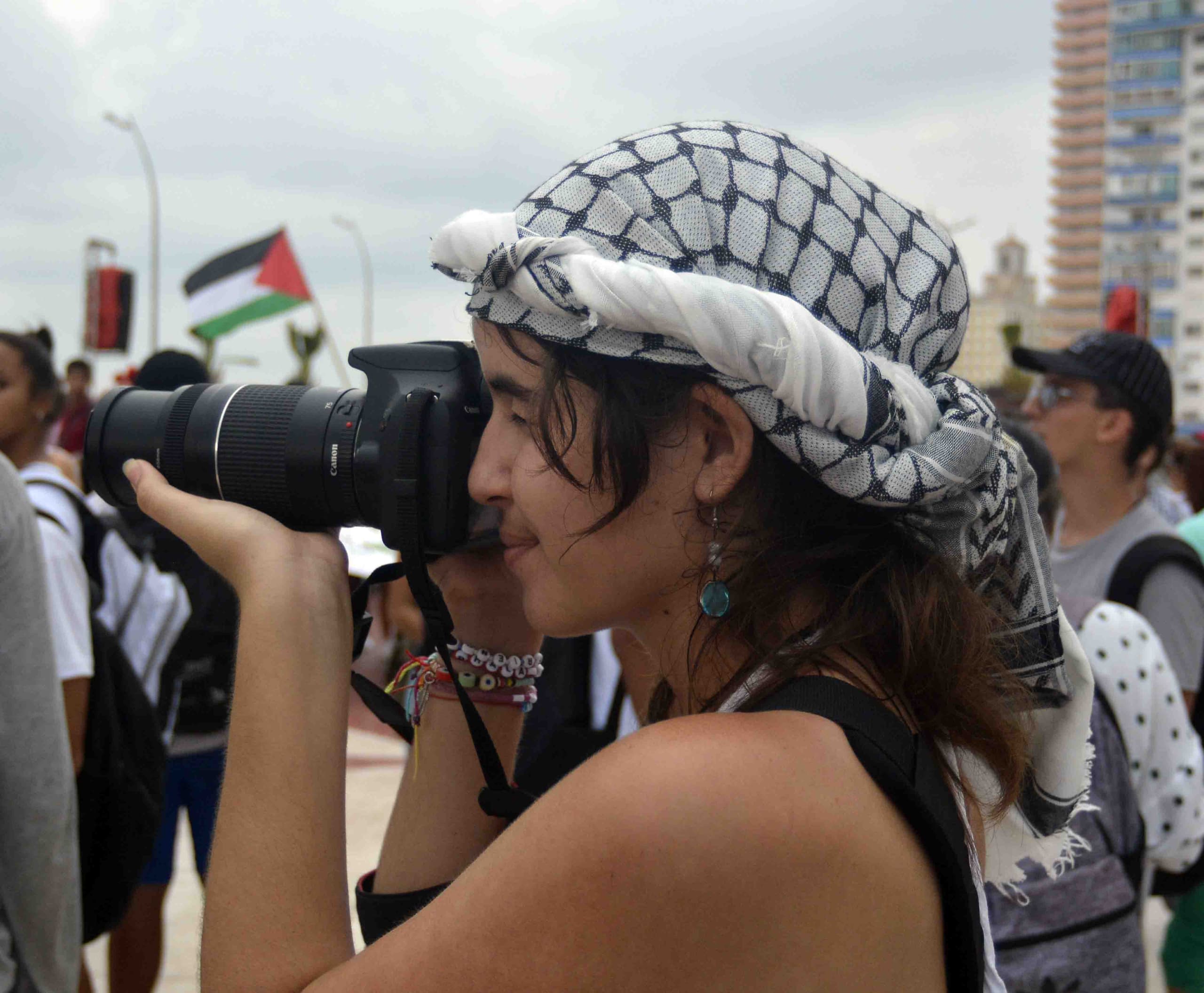 La Habana marcha en solidaridad con Palestina. 