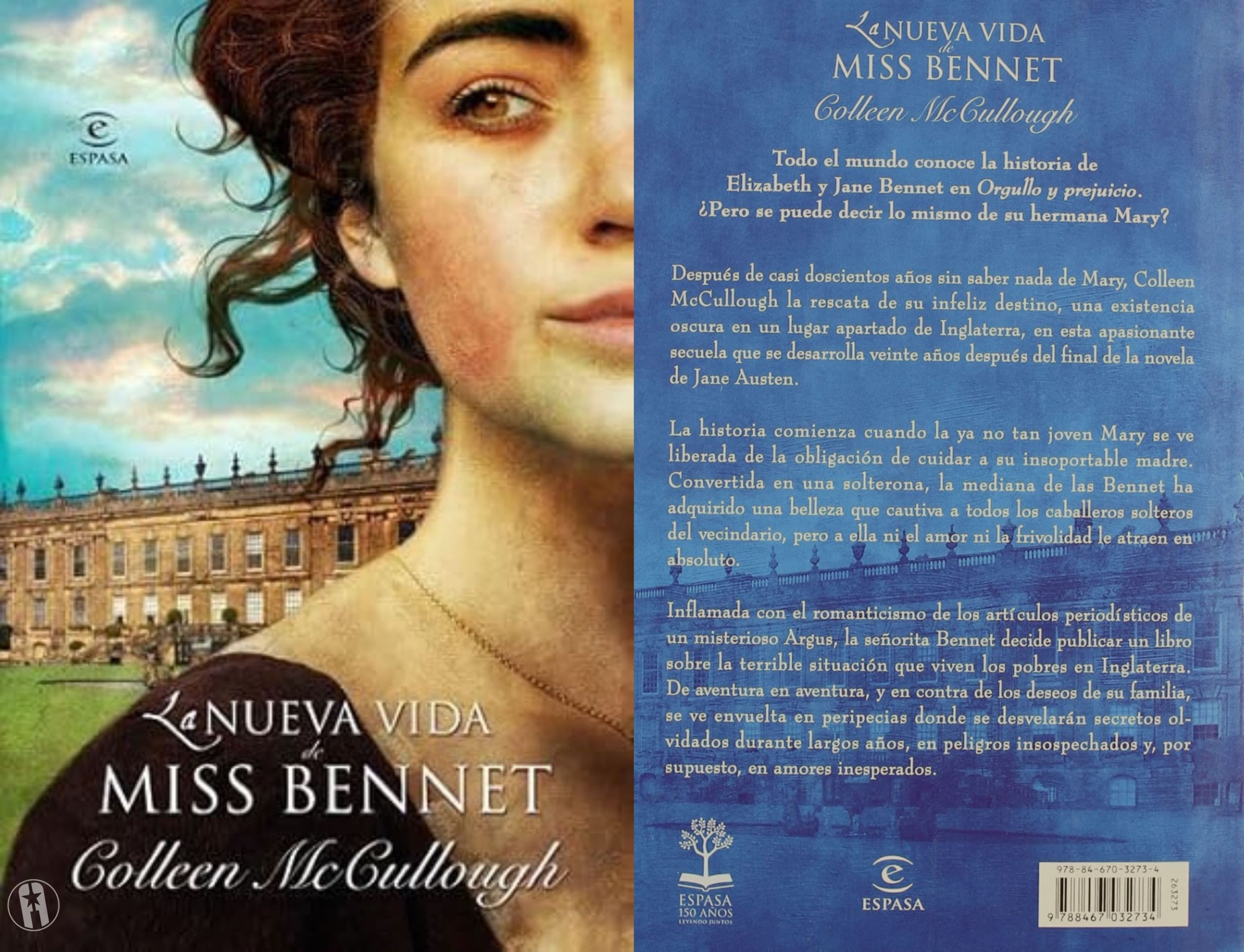 Portada del libro "La nueva vida de Miss Bennet", de Collen McCullough.