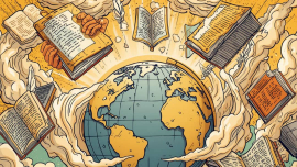 Mundo del conocimiento. Imagen generada con IA. 