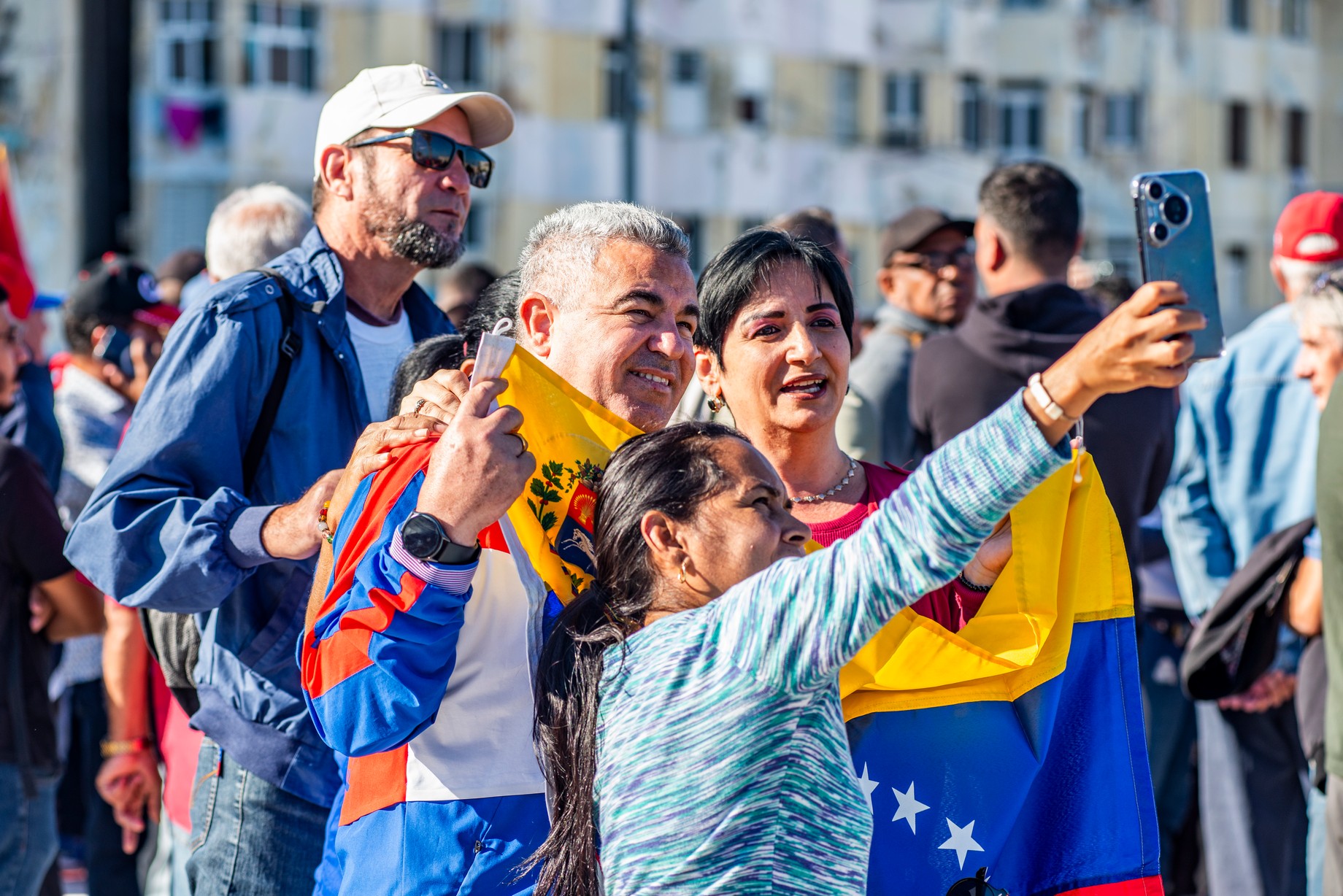 Concentración en la Tribuna Antimperialista, La Habana, en respaldo a Venezuela.