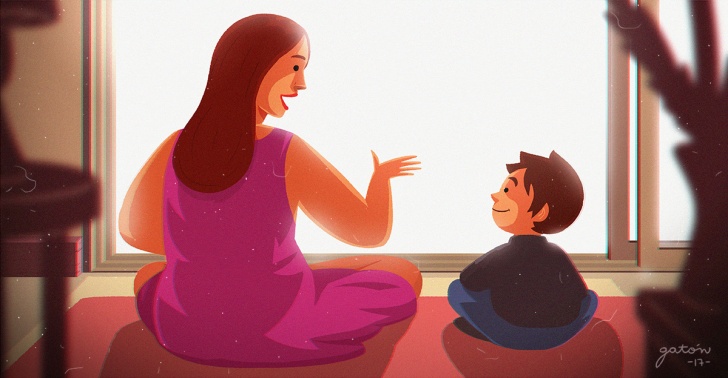 Hablarles a los niños con total franqueza nos pone a los adultos en un lugar incómodo; pero lo incómodo no es necesariamente malo. Ilustración: César Mejías / eldefinido.cl