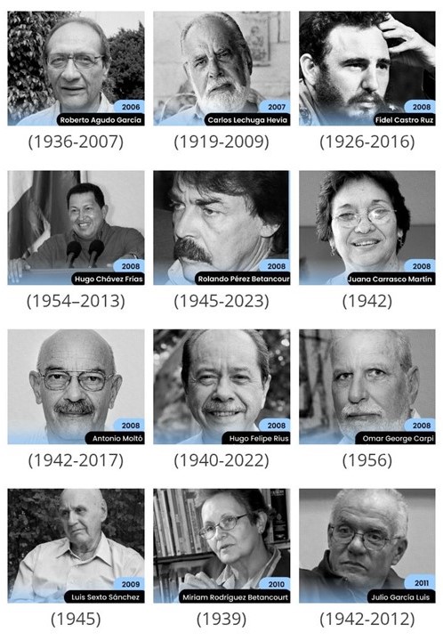 4 Rostros del Premio Nacional de Periodismo José Martí